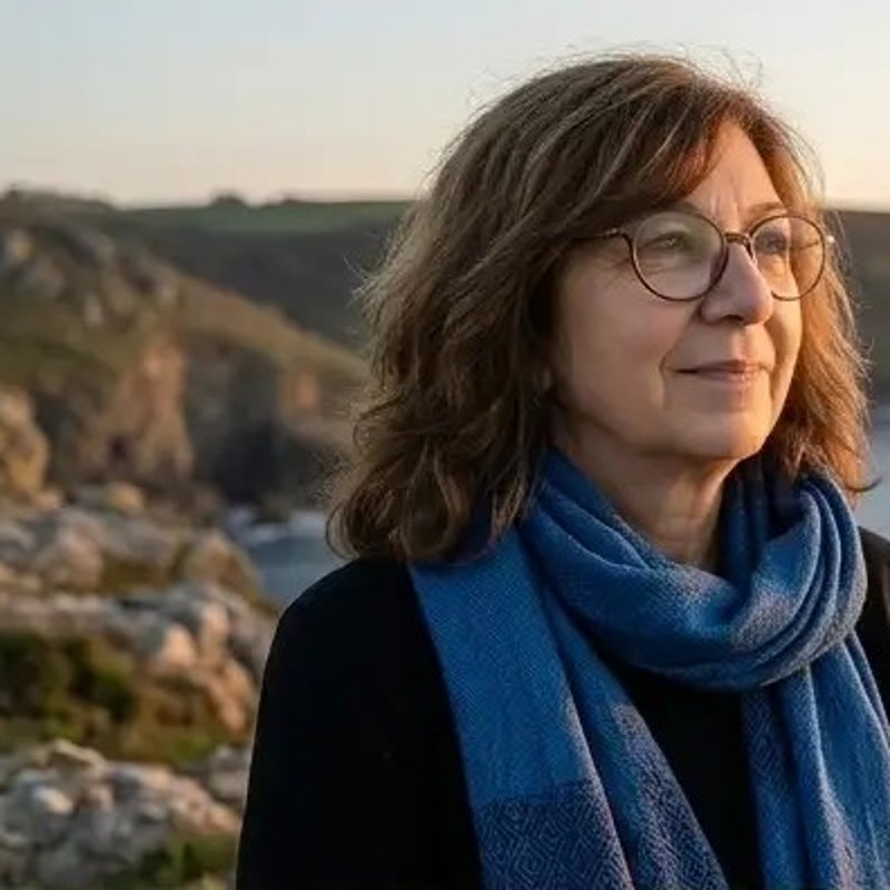 Retrato de Clotilde Bressolin ao entardecer