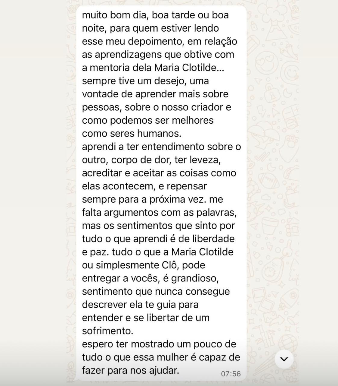 Depoimento de Andre sobre a mentoria de Clotilde Bressolin